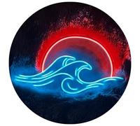 Ulalaza LED Decorative Lights USB Interface Mountains Sunrise Sunset Led Neon Signs Home Decoration Wall Art Christmas Brightness Adjustable 40X38cm