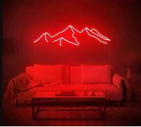 Ulalaza LED Decorative Lights USB Interface Mountains Sunrise Sunset Led Neon Signs Home Decoration Wall Art Christmas Brightness Adjustable 34X17cm