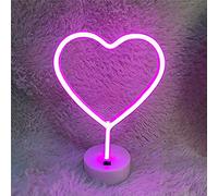 Ulalaza LED Neon Light Sign Moon Star Heart Night Light for Kids' Bedroom Wall Art Romantic Christmas Birthday Gift