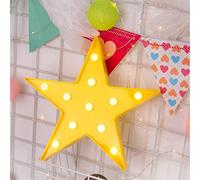 Ulalaza LED Night Lights Battery Operated LED Marquee Sign Decorative Moon Cloud Star Lamps for Home Decor