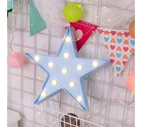 Ulalaza LED Night Lights Battery Operated LED Marquee Sign Decorative Moon Cloud Star Lamps for Home Decor