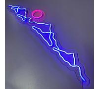 Ulalaza LED Sign Sunset Neon Signs Waves Led Home Wall Decorative Lights Sunrise Night Lamps Mountains Decoration Light USB Brightness Adjustable