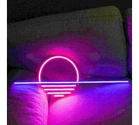 Ulalaza LED Sign Sunset Neon Signs Waves Led Home Wall Decorative Lights Sunrise Night Lamps Mountains Decoration Light USB Brightness Adjustable