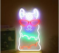 Ulalaza Neon Light Sign LED Alpaca Night Lights USB Operated Decorative Marquee Sign Bar Pub Store Club Garage Home Party Decor