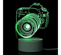 Ulalaza Night Light 3D Illusion Lamp 7 Colors Changing Lights Bedroom Living Room Decorations Christmas Halloween Birthday Gifts for Kids Children Teen