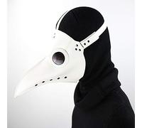 Ulalaza Plague Doctor Mask Latex Long Nose Bird Beak Steampunk Halloween Cosplay Party Props Costume