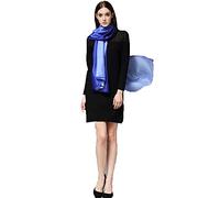 Ulalaza Silk Scarf Soft Wrap Shawl Scarves for Women Fall Winter Scarf Gradient Color