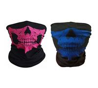 Ulalaza ToBe-U Seamless Multi Function Half Face Skull Tube Mask for Halloween