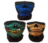 Ulalaza ToBe-U Seamless Multi Function Half Face Skull Tube Mask for Halloween
