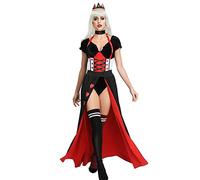 Ulalaza Women's Cosplay Costume Fallen Angel Devil Wings Priest Nun Ninja Mermaid Queen Uniform Outfit for Halloween