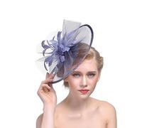 Ulalaza Women's Fascinators Hat Hair Clip Feather Wedding Bridal Cocktail Hat Derby Church Banquet for Girls