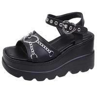 Ulalaza Women's Soft Comfortable PU Open Toe Slide Sandals No-slip Footbed, Hollow Out Slip on Flats Ladies Perfect for Indoor or Outdoor,Great for Walking, Beach, Shopping, Vacation, Dating way.