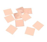 ULANEKWCJ Heatsink Copper Pad 10Pcs Copper Sheet Strip 15x15mm Multiple Thicknesses For GPU CPU Cooling Heat Sink(0.5mm)