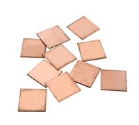ULANEKWCJ Heatsink Copper Pad Copper Sheets For Heat Sink 15x15mm 0.1-1.0mm Thickness 50 Pcs(0.5mm)