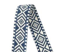 ULANEKWCJ Heatsink Copper Pad Cotton Jacquard Webbing Strap 38mm x 1.2mm 1-5 Meters Multicolor for Sewing(Dark Blue,4Meters)