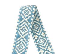 ULANEKWCJ Heatsink Copper Pad Cotton Jacquard Webbing Strap 38mm x 1.2mm 1-5 Meters Multicolor for Sewing(Blue,3Meters)