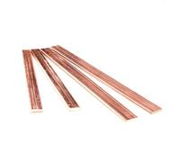 ULANEKWCJ Heatsink Copper Pad T2 Copper 99.6% Purity Metal Sheet Bar 3-10mm Thick 100-500mm Long 8-40mm Wide For Industrial CNC DIY 1Pcs(6x40x100mm)