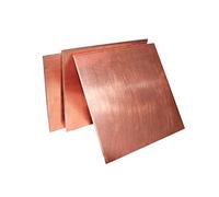 ULANEKWCJ Heatsink Copper Pad T2 Red Copper Sheet Metal 1-4mm Thick 100-300mm(100x100x1mm 2pc)