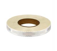 ULANEKWCJ Warning Barrier Tape Acrylic Self-Adhesive Reflective Marking Tape Multicolor 10 M X 2 cm(Wit)