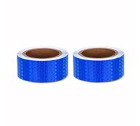 ULANEKWCJ Warning Barrier Tape Reflective Tape Multicolor 10Mx5CMx0.4MM Pack of 2(Blu)