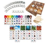 Ulanik Horizon ABC Puzzle, Montessori Toys for 3 Year Olds, Wooden Toys, Sensory Toys, Toddler Toys, Board Games Kids, Jigsaw Puzzles, ABC Toys - 223 pcs