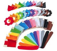 Ulanik Peg Doll Accessories Toddler Montessori Toys for 3+ Year Olds for Colour Sorting and Counting - 12 Colours Felt Gnome Hats, Beds, Scarfs, and Flower Hats
