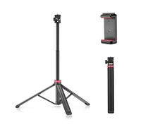 ULANZI 81" Tall Tripod for Camera&Phone, Extendable Aluminum Light Stand, Adjustable Travel Tripod with 1/4" Screw&Phone Clamp, 360° Ball Head, for Camera Video Light, for Vlog/Livestream/Ring Light