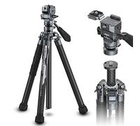 ULANZI F38 Video Travel Carbon Fiber Tripod, 61.4" With Quick Release Fluid Head, 2.38lbs Ultra Lightweight Portable Stable Professional Camera Photo Tripod, Load up to 22lbs, With Bag