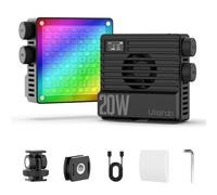 ULANZI L090 RGB Video Light, Pocket LED On-Camera Video Light, Built-in 5000mAh Rechargeable Battery, 360 Full Color 20 Light Effects, CRI≥95 2500-9000K for Photography Vlogging