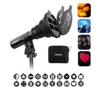 ULANZI LM01 RGB Photography Flashlight - 7500mAh 4 Color Portable LED Video Spotlight with 20 Patterned Light Filters, Handheld Zoomable Fill Light for Video Recording, Photo, Sunset, Content Creation