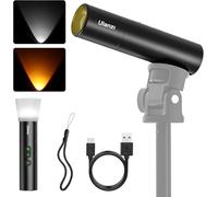 ULANZI LM07 LED Photography Flashlight w 1/4" Thread, Handheld Videography Light Spotlight 2000K-5500K-8000K Bi-Color Zoomable 2000mAh Rechargeable Portable Video Light for Camera Tripod Stand Cage