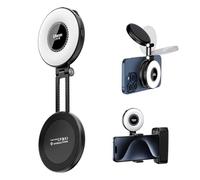ULANZI LM19 Magnetic Ring Light Cell Phone, Selfie Light with 3 Color Temperatures 2500k-8500k Cri 95 Video Light Reversible Extension for iPhone 17 16 15 14 13 12 Video Conference Vlog YouTube Tiktok