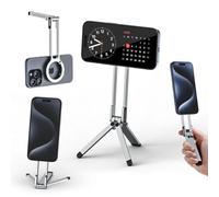 ULANZI MA30 Magnetic Phone Tripod Stand, Aluminum Mini Selfie Stick, Maglock Carabiner-Mounted Quick Release, Foldable Smartphone Stand, Pocket Tripod Compatible with iPhone 17 16 15 14 13 12 Magsafe