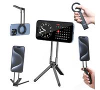 ULANZI MA30 Magnetic Phone Tripod Stand for iPhone - Aluminium Maglock Smartphone Mini Tripod Pocket Stand Strong Magnet Compatible with iPhone 17-13 Series, Black
