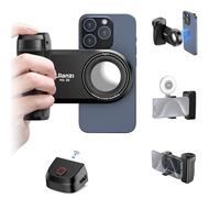 ULANZI MA35 Magnetic Phone Grip Selfie Phone Tripod Mount 2-in-1 Magnetic Clip Camera Grip Handle with Detachable Remote Shutter with Cold Shoe Adapter for iPhone Sumsung Video Shooting
