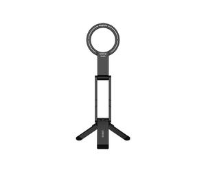 ULANZI MA60 Magnetisches Handy-Stativ kompatibel mit iPhone 17 16 15 14 13 12 Magsafe， Sumsung， 3in1 Aluminium Mini Selfie Stick， Faltbar Taschen-Handy-Ständer， 14 N Doppelseitiger Magnet，， Schwarz