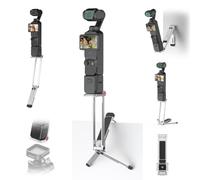 ULANZI MA66 Camera Tripod Compatible with DJI OSMO Pocket 3/4, Quick Release Camera Stand with 1/4 Mount, Uka & Arca-Swiss Magnetic Foldable Selfie Stick, Mantis Hook Stand for Desktop Video (Sliver)