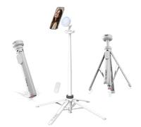 ULANZI Magnetic Phone Tripod, MT85 Selfie Stick Auto-Pop Tripod with Enhanced 4-Leg, 60'' Extendable Phone Stand, for Content Creation/Vlog, Compatible with iPhone 17/16/15/14/13/12, White
