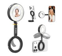 ULANZI ML05 Selfie Light for iPhone, Dual Magnetic Maglock LED Phone Selfie Ring Light with Mirror, 9000K CRI≥97 Full Angle Portable Smartphone Fill Lighting for Travel Vlog Photo Video Recording