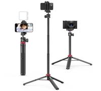 ULANZI MT-44 Mobile Phone Camera Tripod 147cm 3-in-1 Selfie Stick with Bluetooth Remote, 360° Ball Head, Cold Shoe Mount, 1/4" Thread, Compact Travel Tripod for DSLR Cameras Action Cameras Smartphone