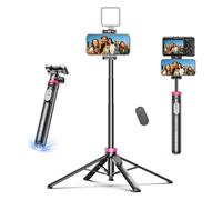ULANZI MT-44B Phone Tripod, 59'' Auto Open Phone Stand Dual Camera Set up