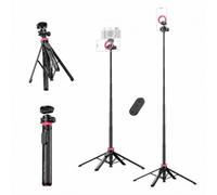 ULANZI MT-44M 2026 UPGRADED 59" Auto Open Magnetic Phone Tripod, Selfie Stick Bluetooth, Four-Leg Stand Dual Camera Set up, 360° Ball Head, 1/4" Thread Compatible with iPhone 17 16 15 14 13 12 DSLR