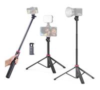 ULANZI MT-79 81" Camera Phone Tripod, Extendable Aluminum Tripod, Adjustable Selfie Travel Stand with 1/4" Screw, 360° Ball Head, for Camera Video Light, w ST-07 Phone Tripod Mount for Smartphone
