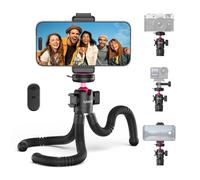 ULANZI MT91 Phone Tripod Flexible W Cka quickly releases, Camera tripod Selfie Stick with Bluetooth Remote Shutter, Action Camera Adapter, Mobile Phone Tripod Compatible with iPhone and Samsung