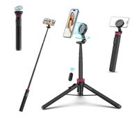 Ulanzi Phone Tripod, 60.24" Magnetic Selfie Stick with Remote for iPhone 12/13/14/15 Series, Extendable Cell Phone Tripod Stand, Portable iPhone Holder for Selfie/Photo/Live/Vlog