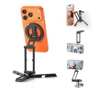 ULANZI SK29 Mini Magnetic Phone Tripod, Concealed Hook, 360° Rotating, Aluminium Foldable Tripod Mount, MagSafe Tripod with 1/4" Arca Uka Base, Selfie Stick for iPhone 17/16/15/14/13/12, Vlog, Travel
