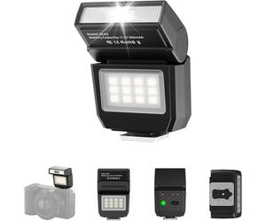 ULANZI SL03 Firefly series flash is black, compact, suitable for individual and compact micro cameras, supports flash level adjustment, GN8, adjustable in four speeds