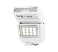 ULANZI SL03 Mini Camera Flash with Video Light, GN8 6500K Camera Speedlite Flash Units, 90° Adjustable, 4 Power Levels (1/8~1/1), Universal Single Contact Hot Shoe for Sony/Canon/Fuji DSLR, White