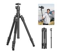 ULANZI TT53 Camera Tripod, 70.8” Travel Tripod for DSLR/Phone, Heavy Duty Fold Portable Stand with 360° Ball Head UKA Quick Release Plate, Lightweight Compact for Photography Vlogging Video Shooting