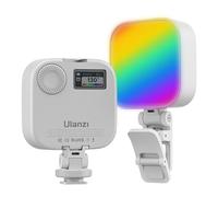Ulanzi U60 RGB Video Light, Portable LED Camera Light with 360° Color CRI≥95 2500-9000K Dimmable Panel Lamp,2500mAh LED Panel Photography Lighting w Quick Release Cold Shoe Adapter and Clip-White